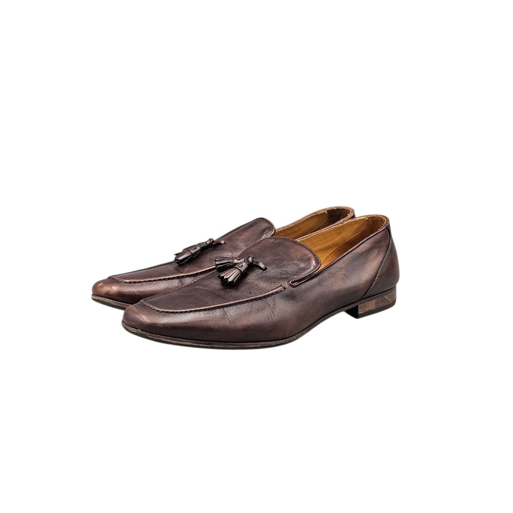 Florsheim Men's Size 44/10 EUC Royal Imperial Italy Brown Leather Tassel Loafers - Picture 3 of 8